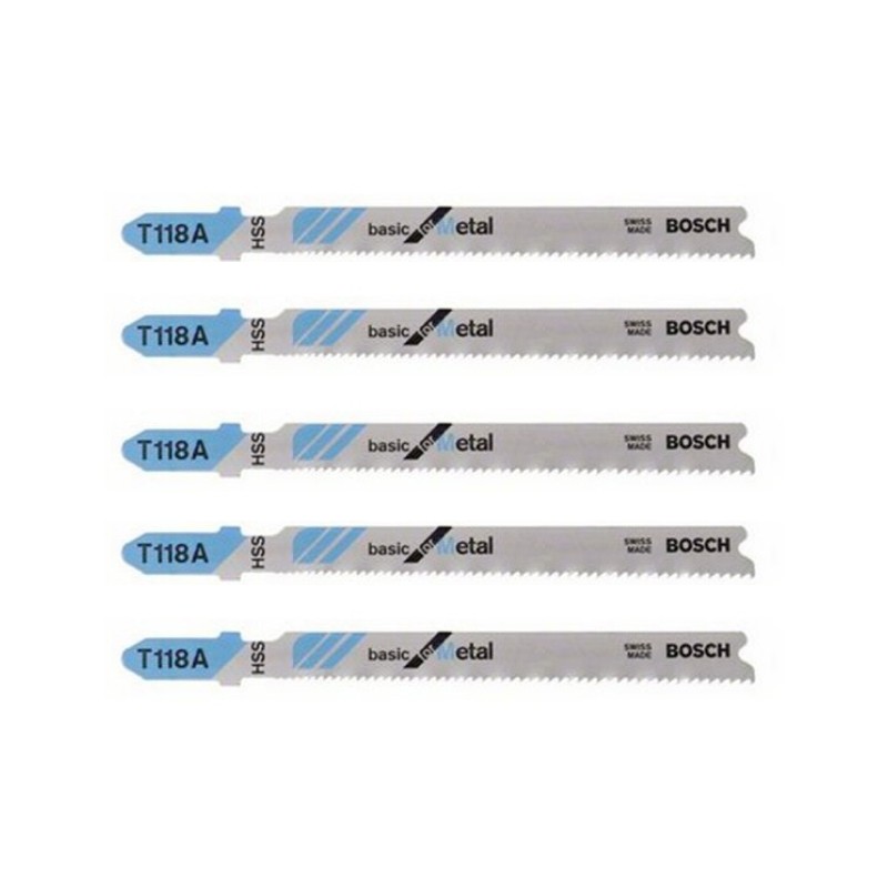 Blister 5 hojas sierra calar bosch t118a metal