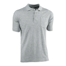 Polo pique m/corta c/bolsillo 643 gris t.xl