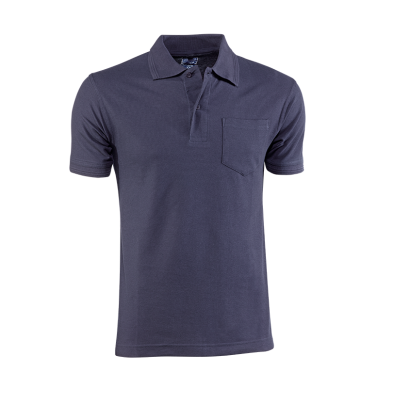 Polo pique m/corta c/bolsillo 604 marino t.s