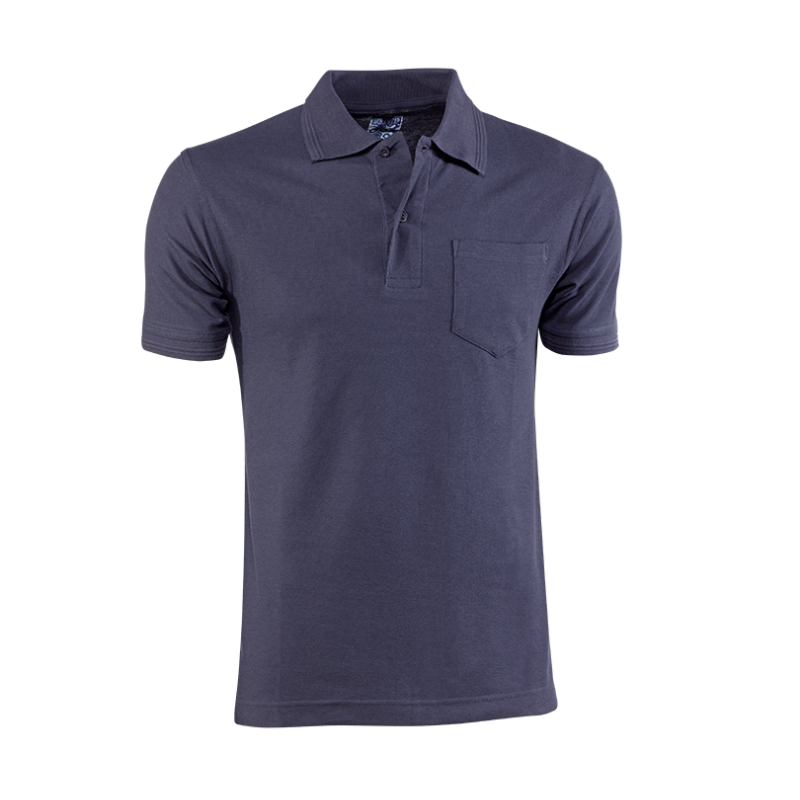 Polo pique m/corta c/bolsillo 604 marino t.l