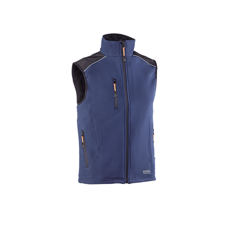 Chaleco cortavientos new bari 1895 marino/negro t.m