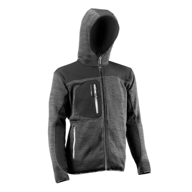 Chaqueta c/capucha poliester karavia 2897 gris/negro t.m