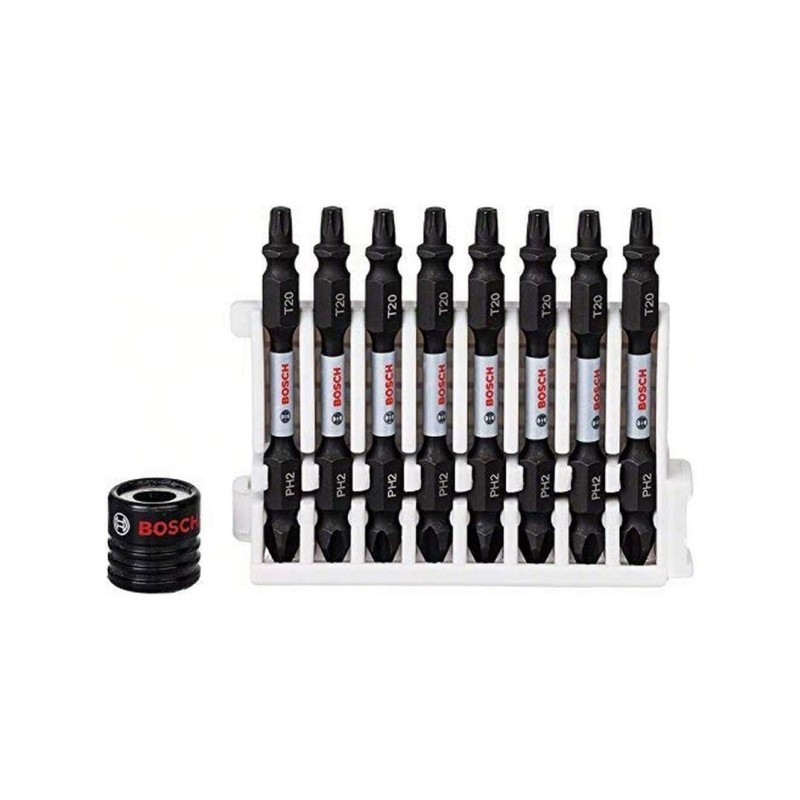 Set 8 puntas atorn.impacto dob.ph2-t20 65mm+iman 2608522336