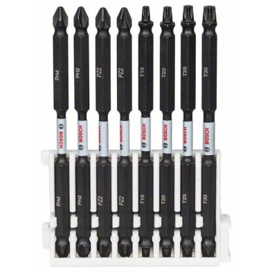 Set 8 puntas atorn.impacto dob.ph2-pz2-torx 110mm 2608522346