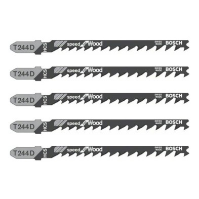 Blister 5 hojas sierra calar bosch t244d madera