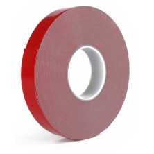 Cinta doble cara macbond gris con soporte adhesivo acrilico espumado 25mm x 33