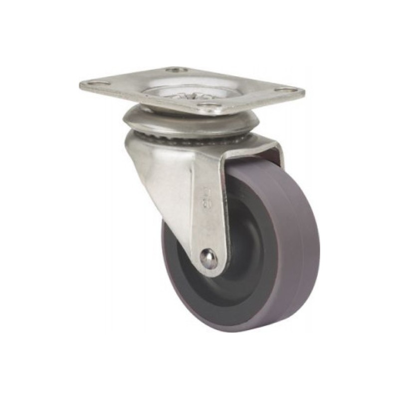 Rueda gir.ø60 z-pgi 40kg goma gris alex 2-1034