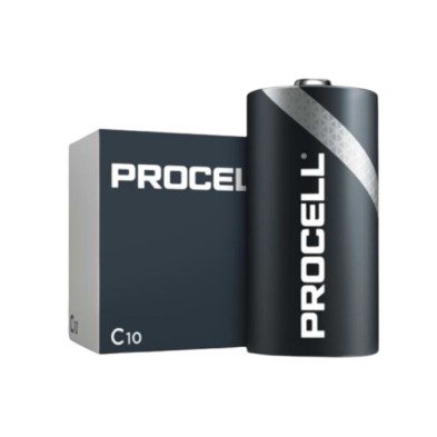 Pack 10 pilas alcalinas procell 1,5v lr14 c