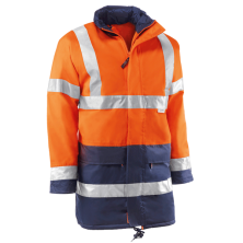 Parka alta visibilidad oxford hv742 naranja/marino t.xl