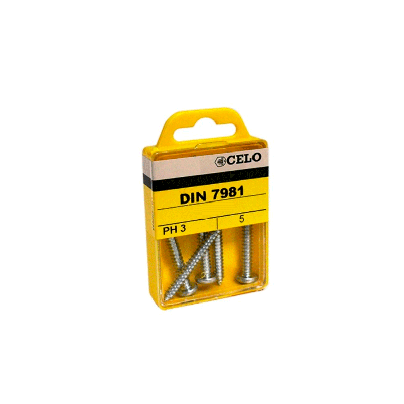 Caja brico tornillo din-7981 3,9x13mm zn