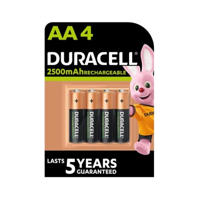 Blister 4 pilas aa recargables duracell 2400mah