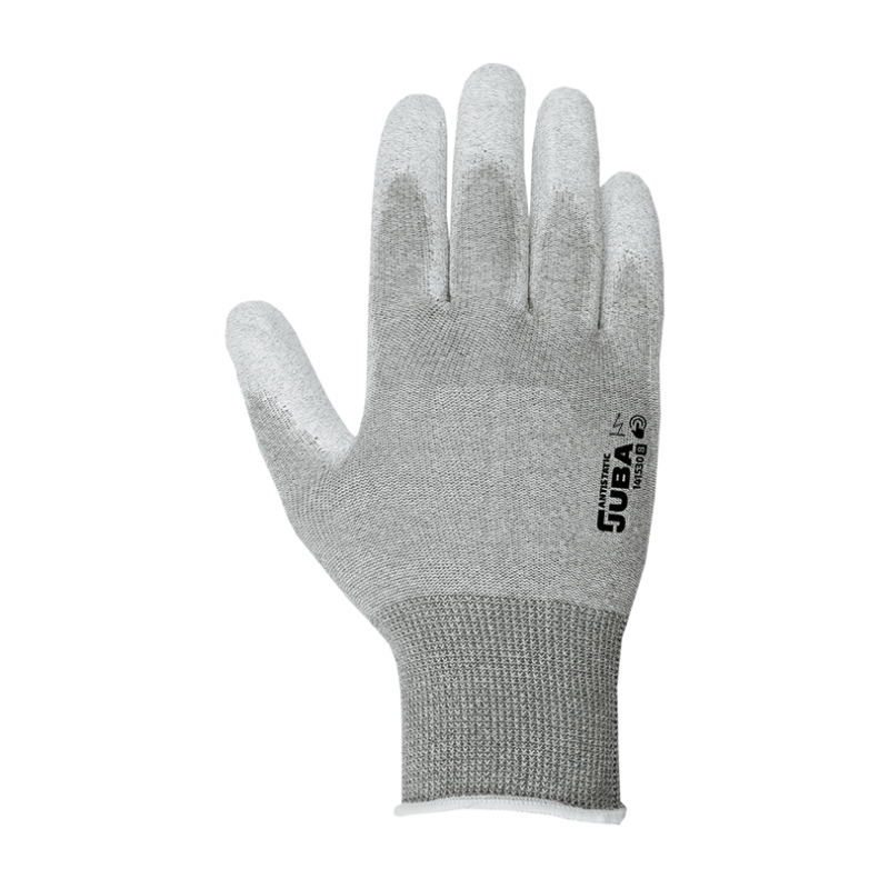 Par guantes nailon y carbono sin costuras  recubrimiento de pu antiestatico. t.9