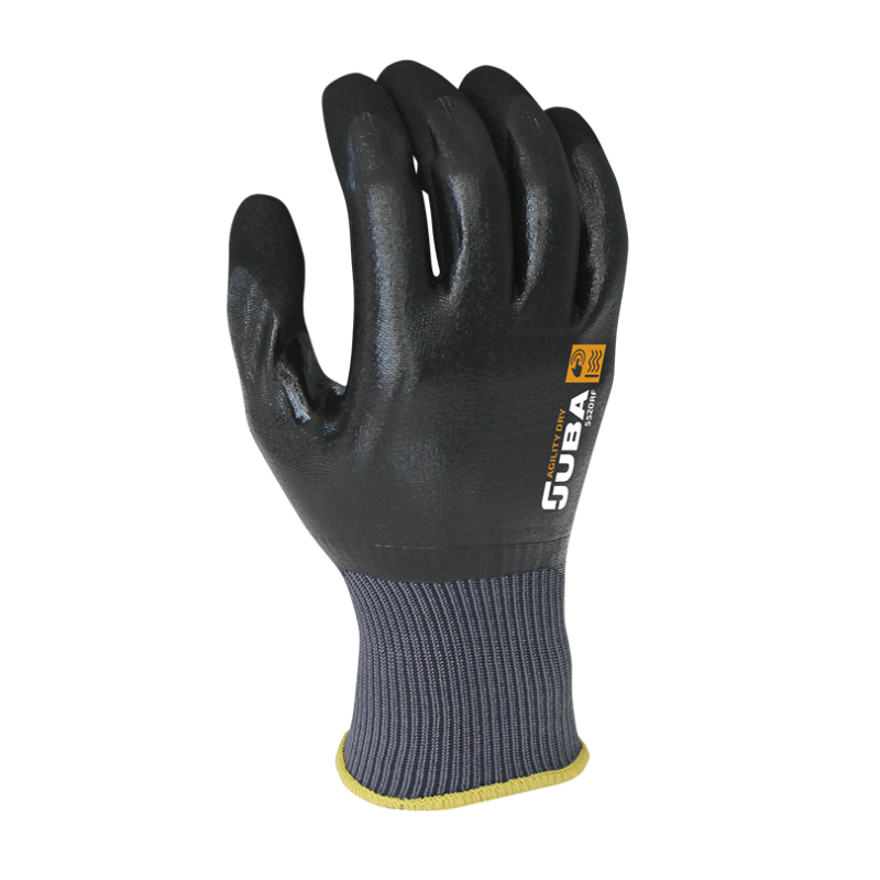 Par guantes nailon con doble recubrimiento nitrilo/pu de base acuosa. t.9 5520rf