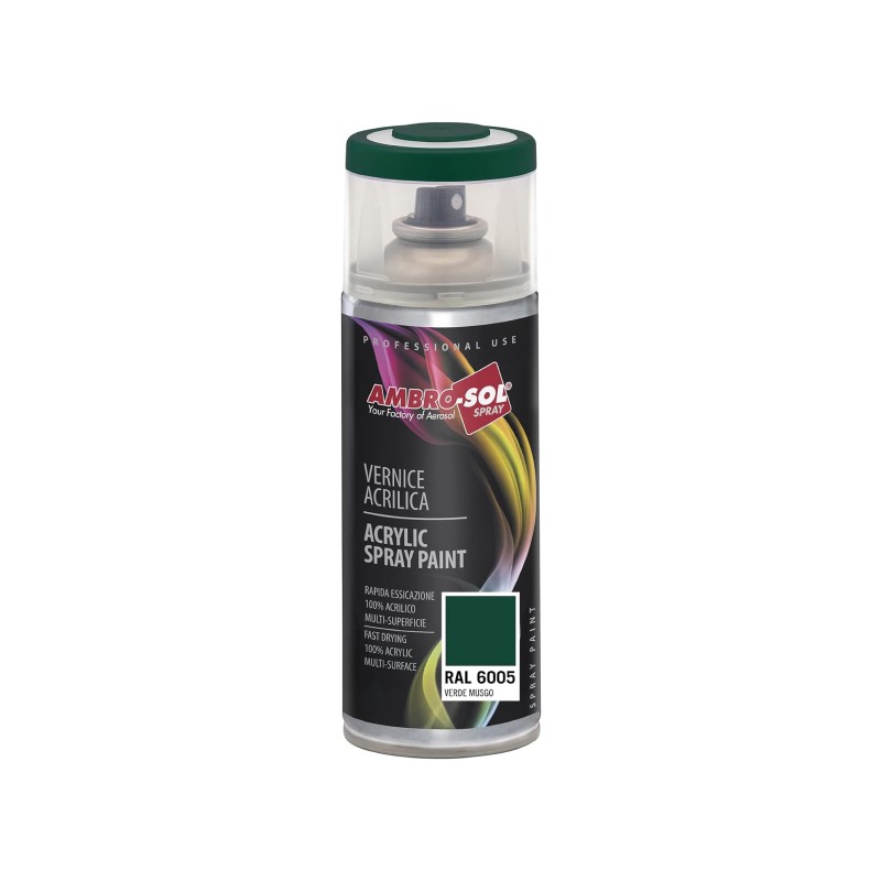 Spray pintura acrílica 400 ml ral 6005 verde musgo