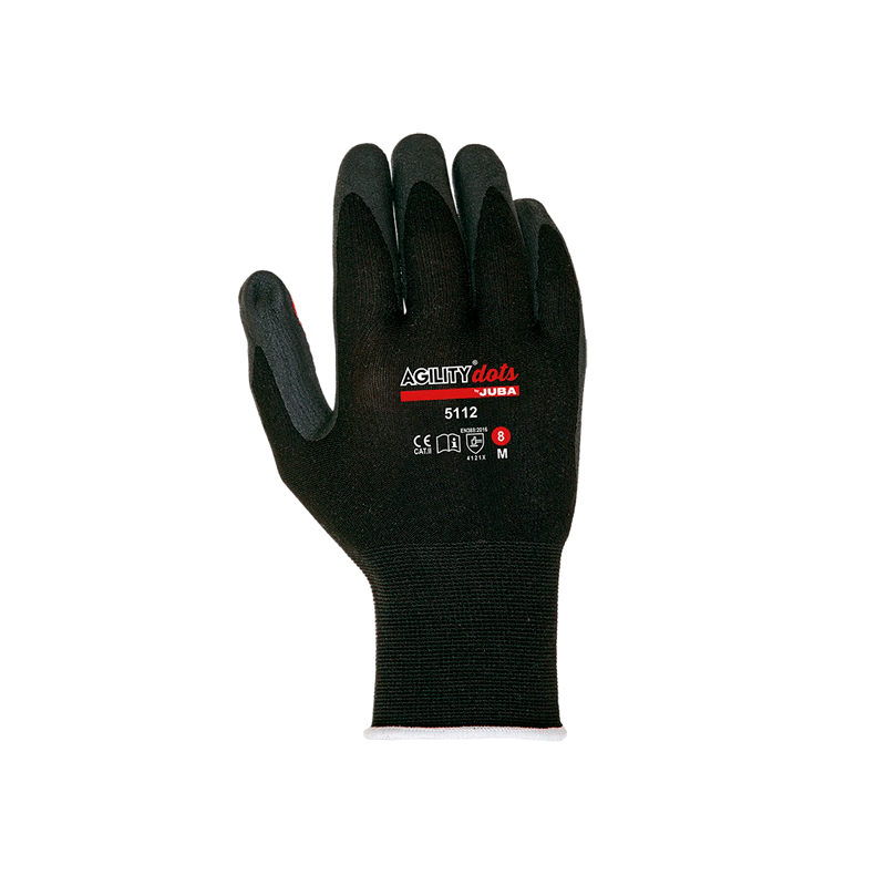 Par guantes nylon palma cub.puntos nitrilo ref.h5112 t.9