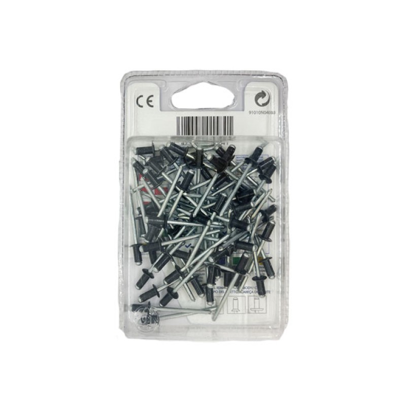 Blister remache aluminio mg3,5 negro ø 4,0x12 mm
