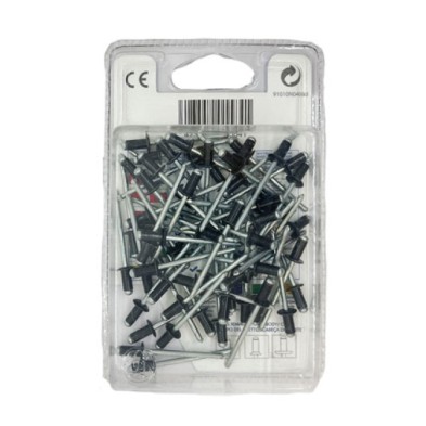 Blister remache aluminio mg3,5 negro ø 4,8x12 mm