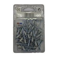 Blister remache aluminio mg3,5 blanco ø 4,8x10 mm