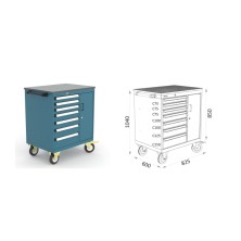 Carro taller 7 cajones 135 m 7 825x600x1010 mm