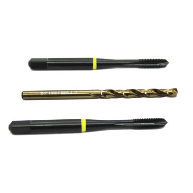 Jgo.2 machos maq.din-371 hsse-co m-5x0,80mm+broca ø4,2mm