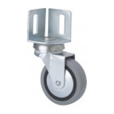 Rueda gir.ø40 b-pgi 17kg. fij.cantos goma gris alex 1-0223