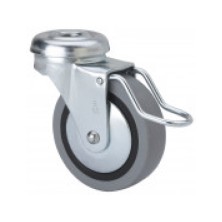 Rueda gir.ø60 b-pgi 25kg s/rod.c/freno goma gris alex 1-0330