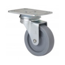 Rueda gir.ø50 b-bp 35kg. pletina poliprop.gris alex 1-0173