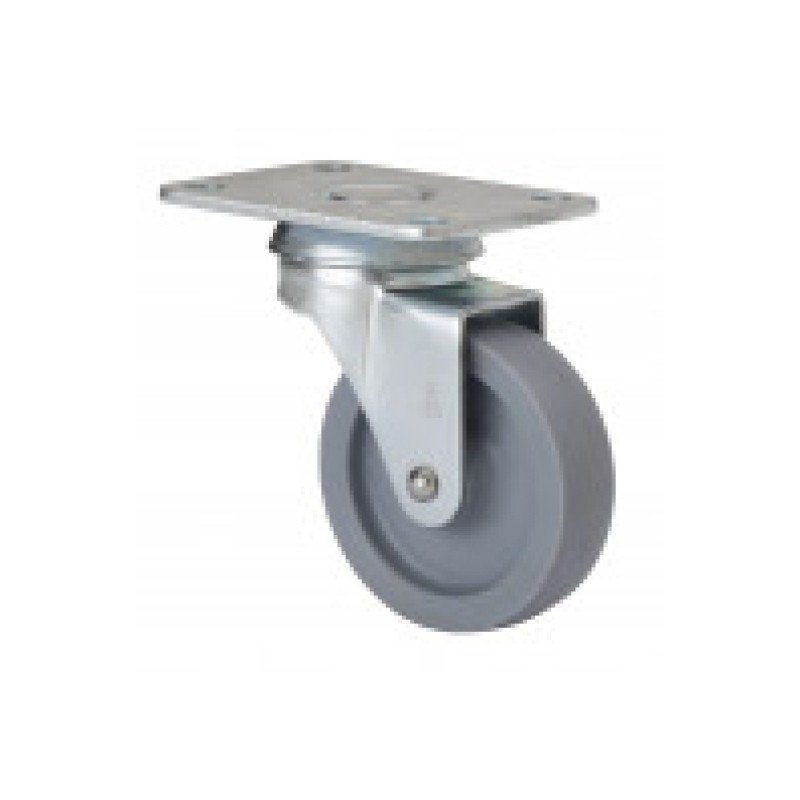 Rueda gir.ø50 b-bp 35kg. pletina poliprop.gris alex 1-0173