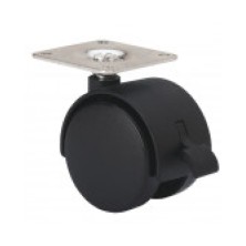 Rueda gir.ø40 dk 20kg platina 38x38 mm c/freno alex 1-0462