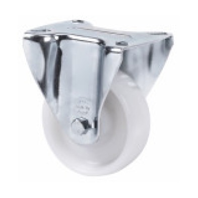 Rueda fija ø125 tv-tn 350kg nylon blanco alex 2-0026