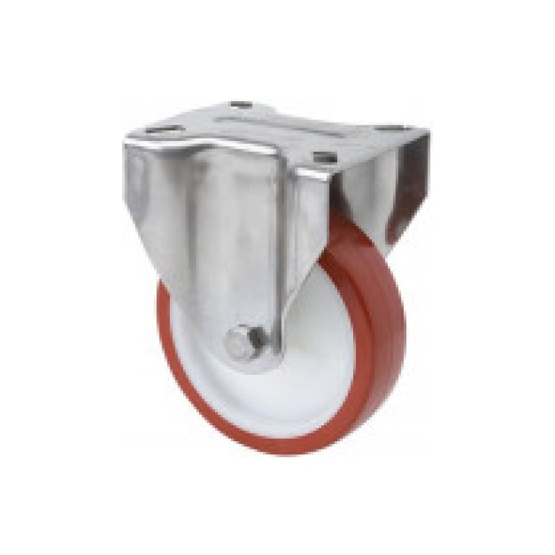 Rueda fija ø80 zvi-pol 100kg poliuretano marron alex 2-2422