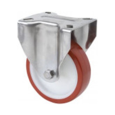 Rueda fija ø125 zvi-pol 200kg poliuretano marron alex 2-2425