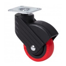 Rueda gir.ø50 hp-ppi 30kg pletina poliuret.rojo alex 1-0758