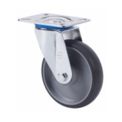 Rueda gir.ø100 zv-pgz 100kg pletina goma gris alex 2-3214