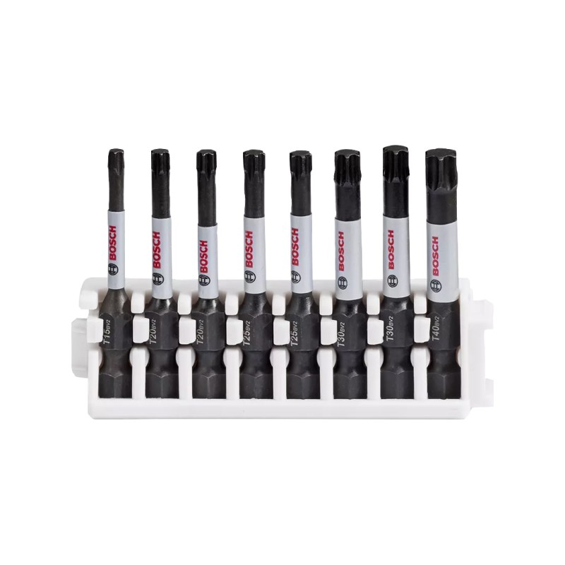 Set 8 puntas atorn.impacto torx t15 a t40 50mm 2608522329