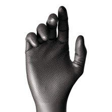 Caja 50 unidades guantes nitrilo escamado s/p negro 580nr t.s
