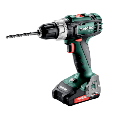 Taladro atornillador accu. metabo bs 18 l + batería 18 v 2x2ah + metabox 145